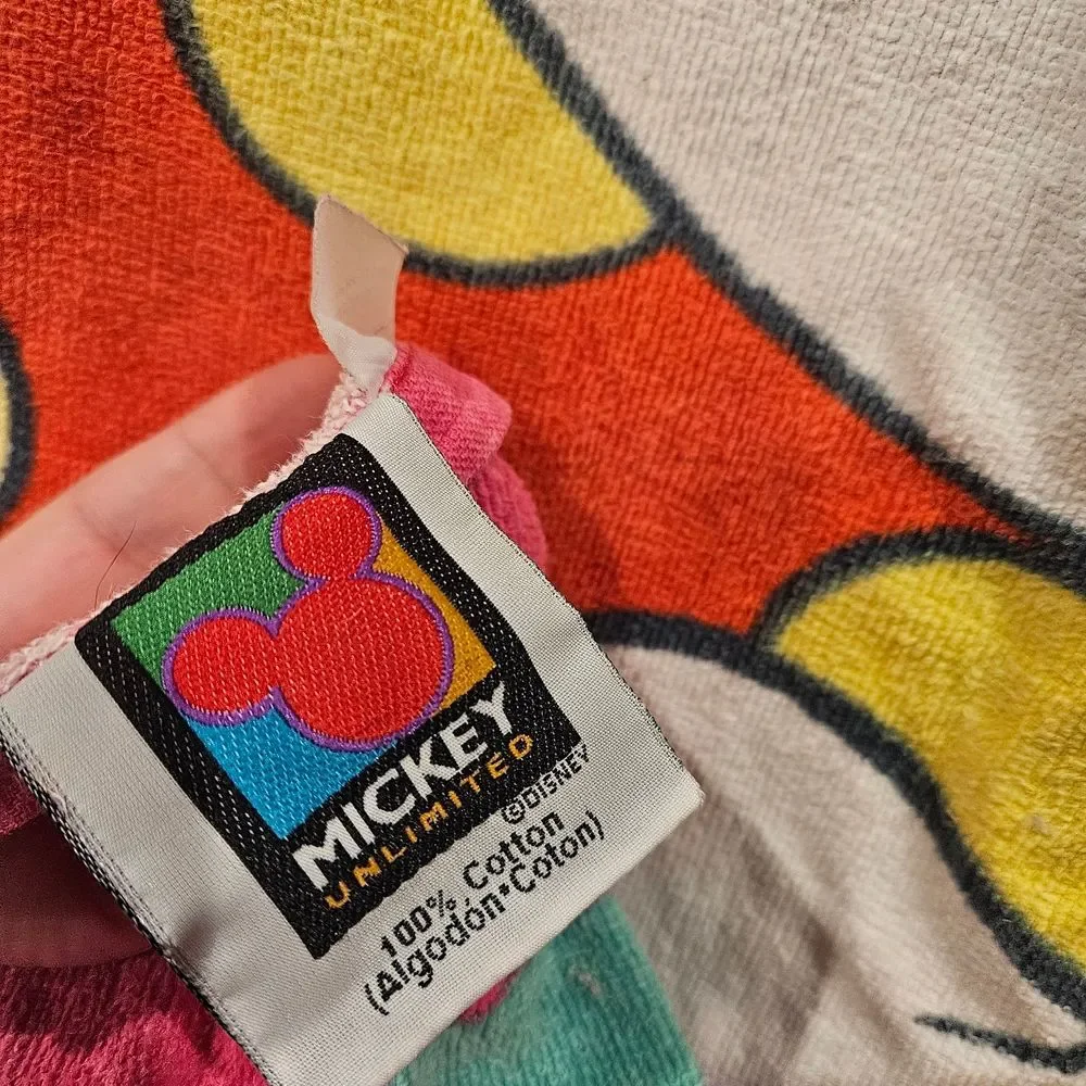 Mickey Unlimited Disney Mickey Mouse & Minnie Beach Towels Franco Vintage (2)